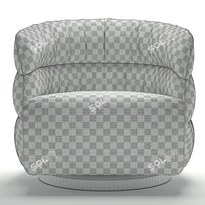 Stylish Natuzzi Couture Sofa 3D model image 5