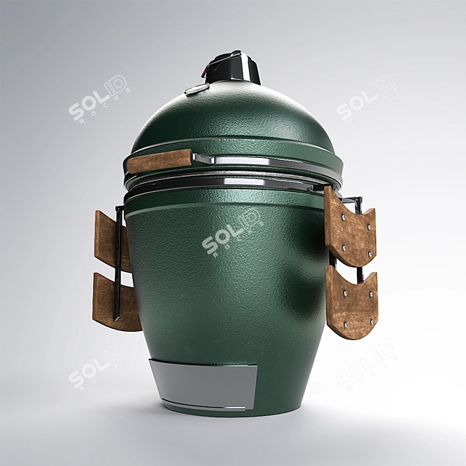 Green Egg Outdoor BBQ Grill 3D model image 5