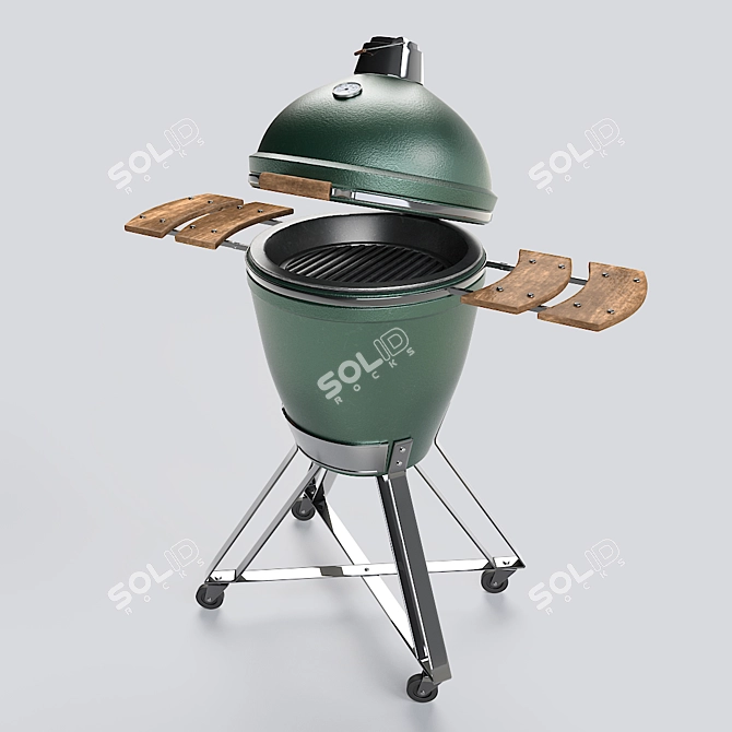 Green Egg Outdoor BBQ Grill 3D model image 9