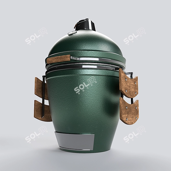 Green Egg Outdoor BBQ Grill 3D model image 12