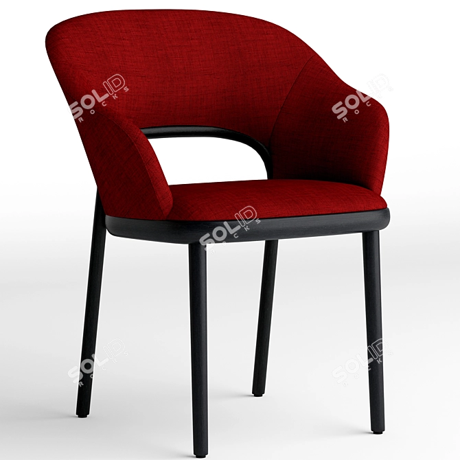 Thonet 520 Chair & 1818 Table Set 3D model image 2