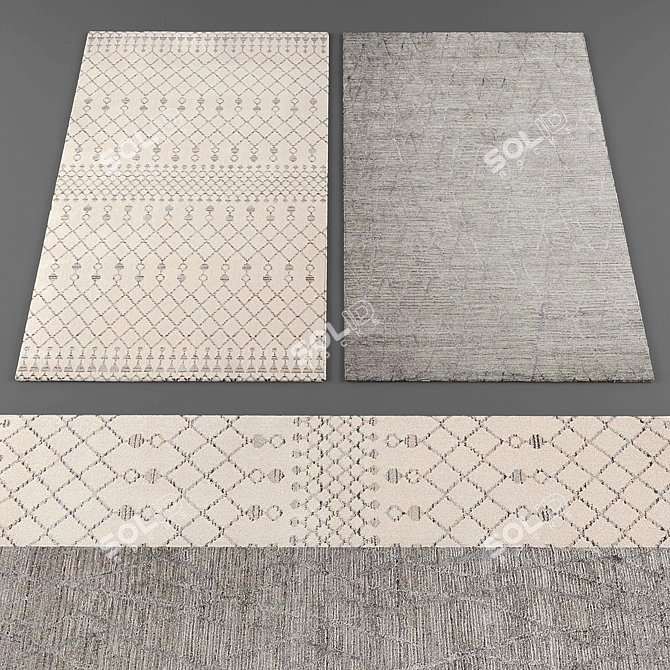 Luxury Nourison Rugs Collection 3D model image 2