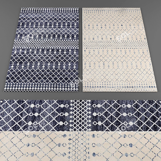 Luxury Nourison Rugs Collection 3D model image 3
