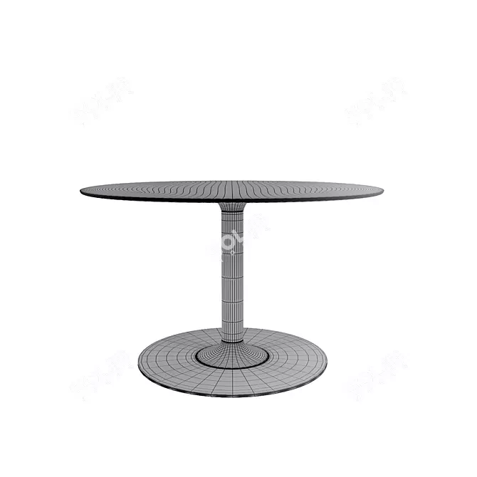 Sleek Modern Minotti Oliver Dining 3D model image 2