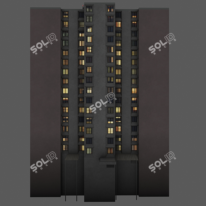 Title: Peterborough Night Apartments 3D model image 3