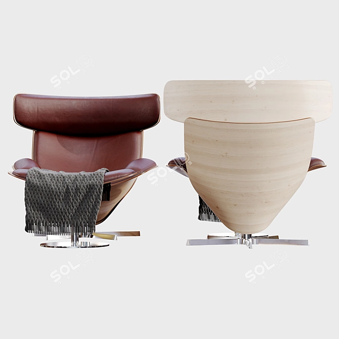 B&B Italia Almora Armchairs: Exquisite Design for Ultimate Comfort 3D model image 2