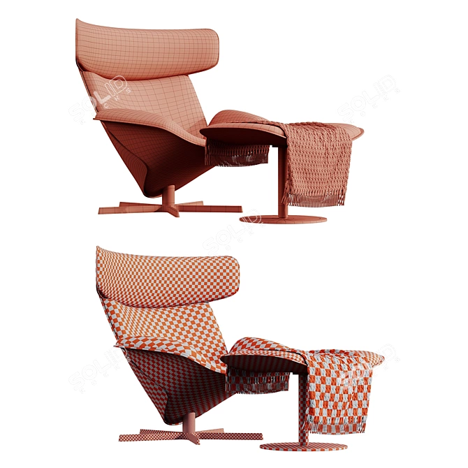 B&B Italia Almora Armchairs: Exquisite Design for Ultimate Comfort 3D model image 5