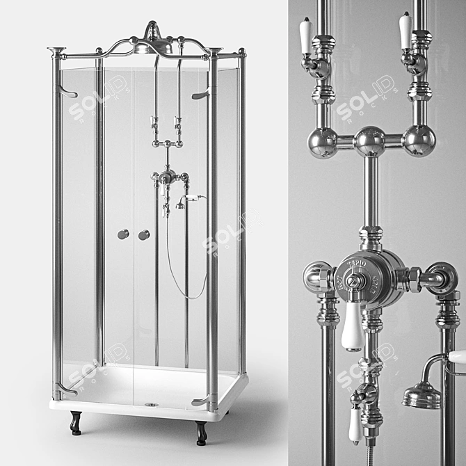 Luxury Sentinal Glass Shower by C&R 3D model image 1