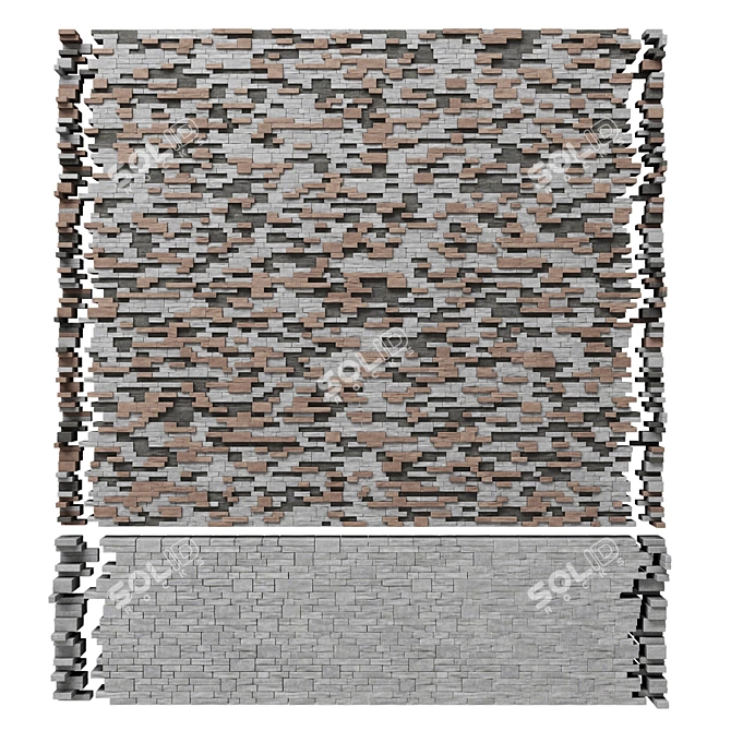 Versatile Brick Clincer Wall Decor 3D model image 2