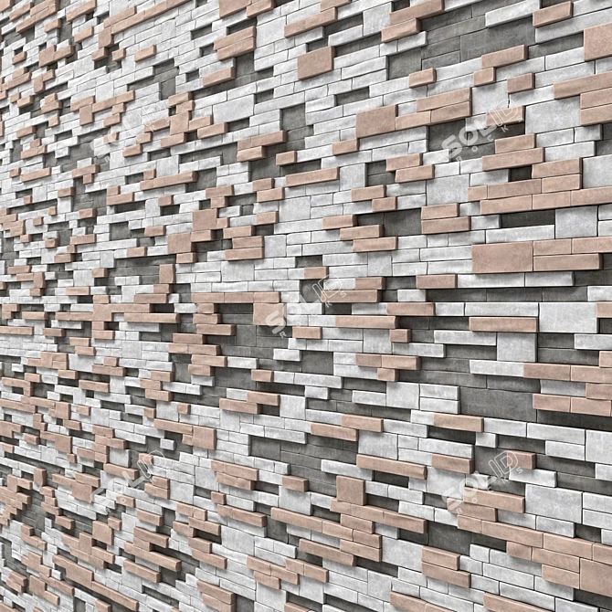 Versatile Brick Clincer Wall Decor 3D model image 3