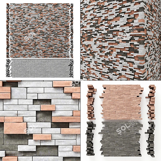 Versatile Brick Clincer Wall Decor 3D model image 5