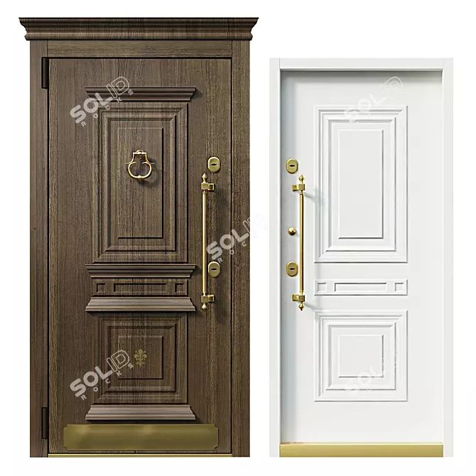 Om Termowood Exterior Doors 3D model image 3
