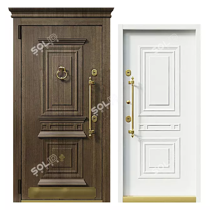 Om Termowood Exterior Doors 3D model image 5