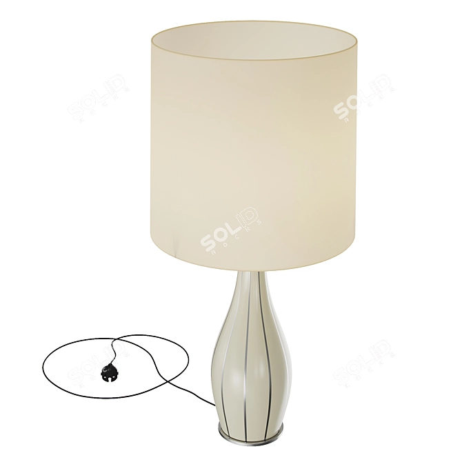 Elegant Baker Svan Line Table Lamp 3D model image 2