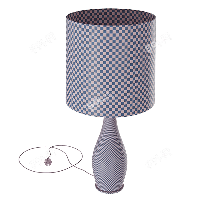 Elegant Baker Svan Line Table Lamp 3D model image 5