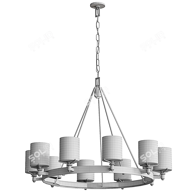 Elegant Arcadia Chandelier: Stylish Lighting Fixture 3D model image 5