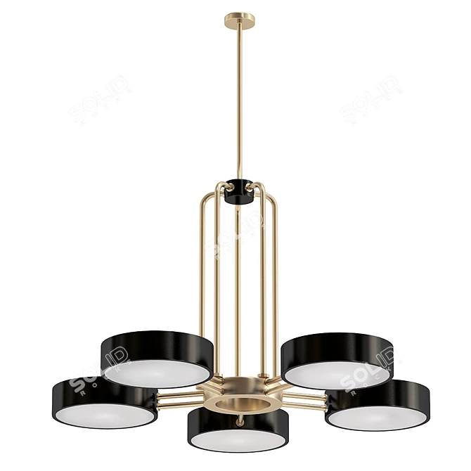 Elegant Abbott Chandelier - Perfect Lighting for Any Space 3D model image 1