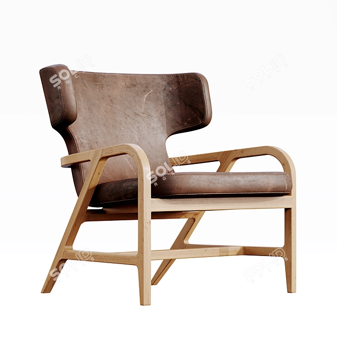 Luxurious Maxalto Fulgens Armchair 3D model image 1