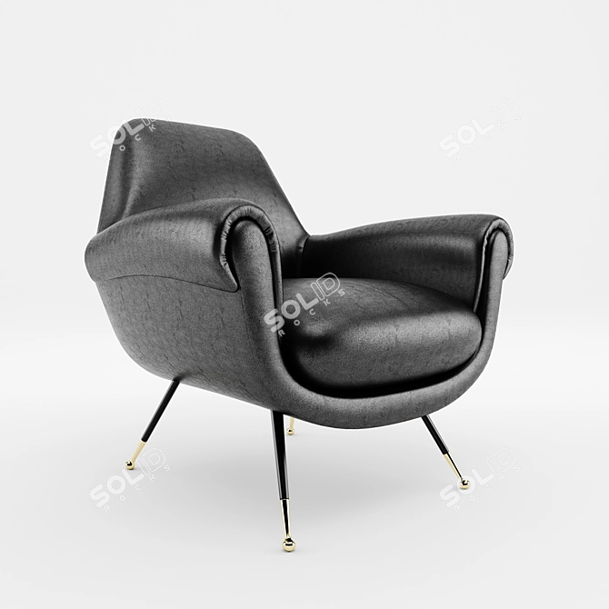 Minotti Albert & Ile Armchairs: Vintage Flair and Retro Chic 3D model image 1