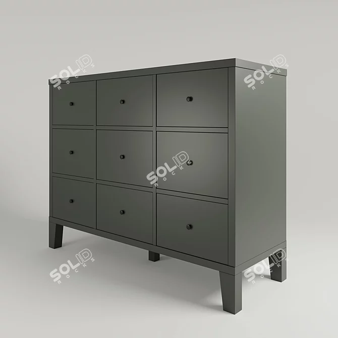 Modern Stylish Ikea Bruggia Chest 3D model image 2