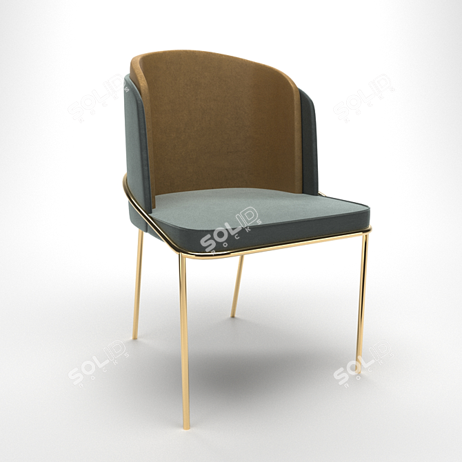 Sleek Contemporary Chair 3D model image 1