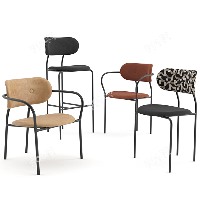 GUBI Coco Chairs: Modern Elegance in Every Seat 3D model image 1