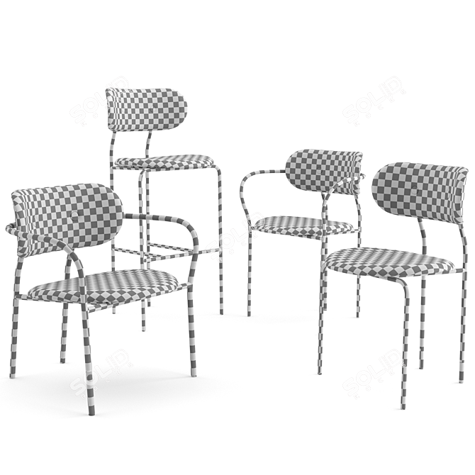 GUBI Coco Chairs: Modern Elegance in Every Seat 3D model image 4