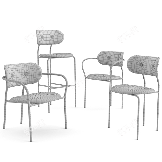 GUBI Coco Chairs: Modern Elegance in Every Seat 3D model image 5