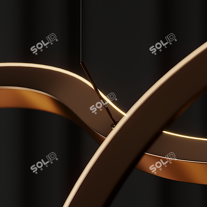 Sleek Unity Linear Pendant 3D model image 3