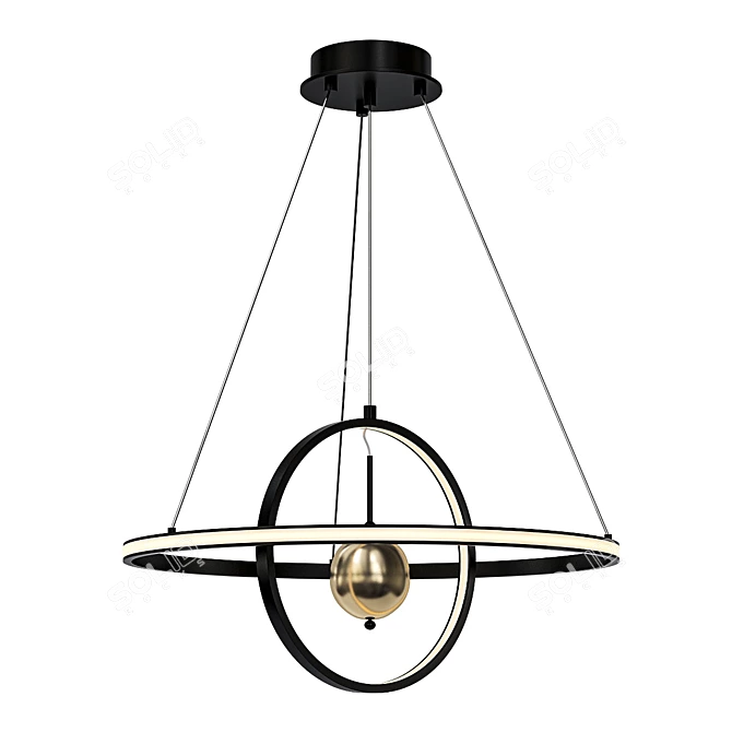 Scandi Style Minimalist Chandelier 3D model image 1