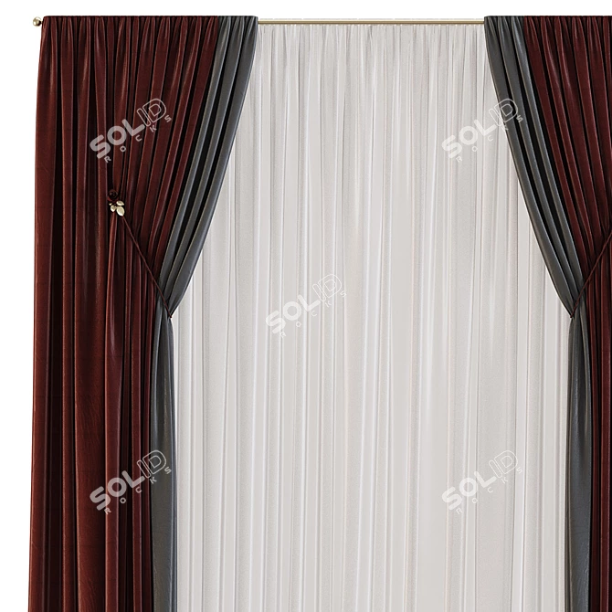 Revamped Curtain Design 3D model image 2