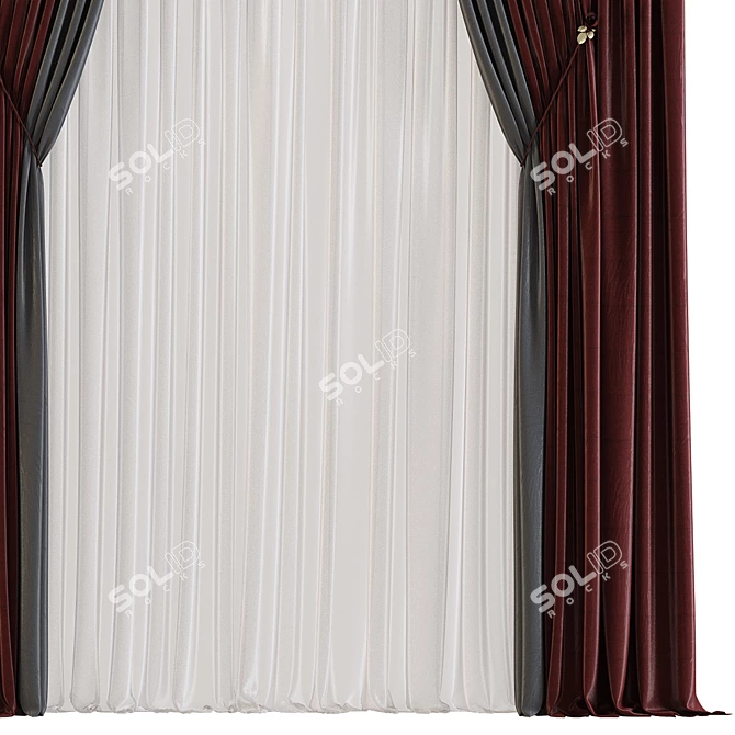 Revamped Curtain Design 3D model image 3