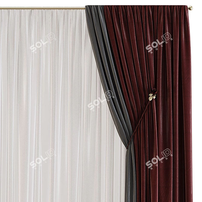 Revamped Curtain Design 3D model image 4