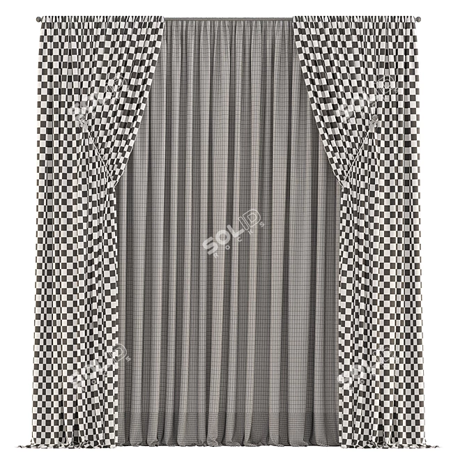 Revamped Curtain Design 3D model image 5