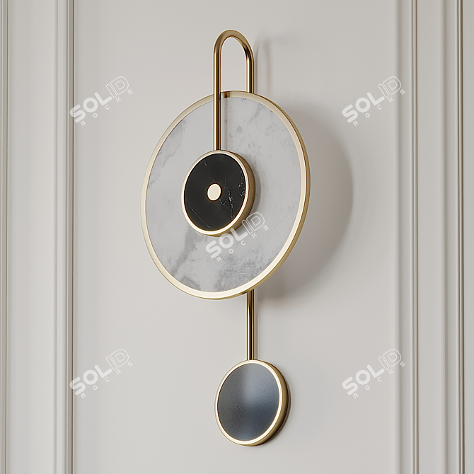 Luxury Marble LED Wall Lamp 3D model image 2