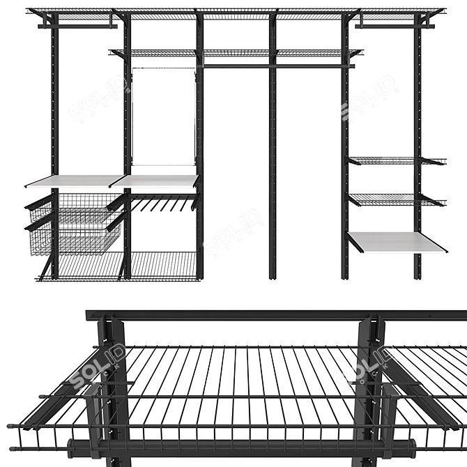 PBR-Optimized Corona Render Storage System 3D model image 1