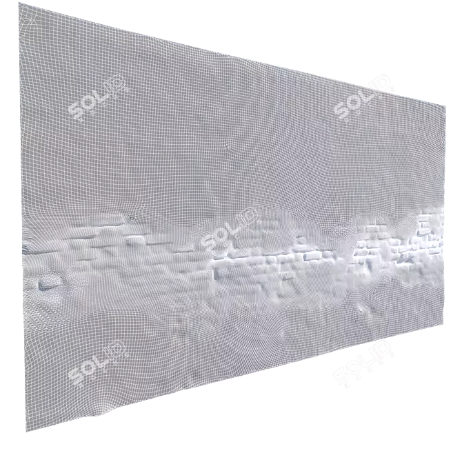 Historic Brick Wall with Stucco - High Resolution 3D model image 4