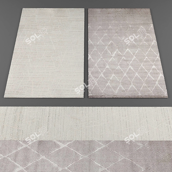 Luxury Nourison Rugs Collection 3D model image 3