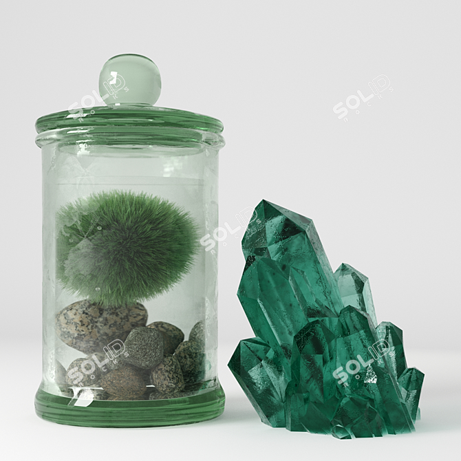 Marimo Crystal: Natural Beauty for Your Space 3D model image 3