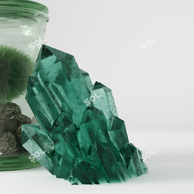 Marimo Crystal: Natural Beauty for Your Space 3D model image 4