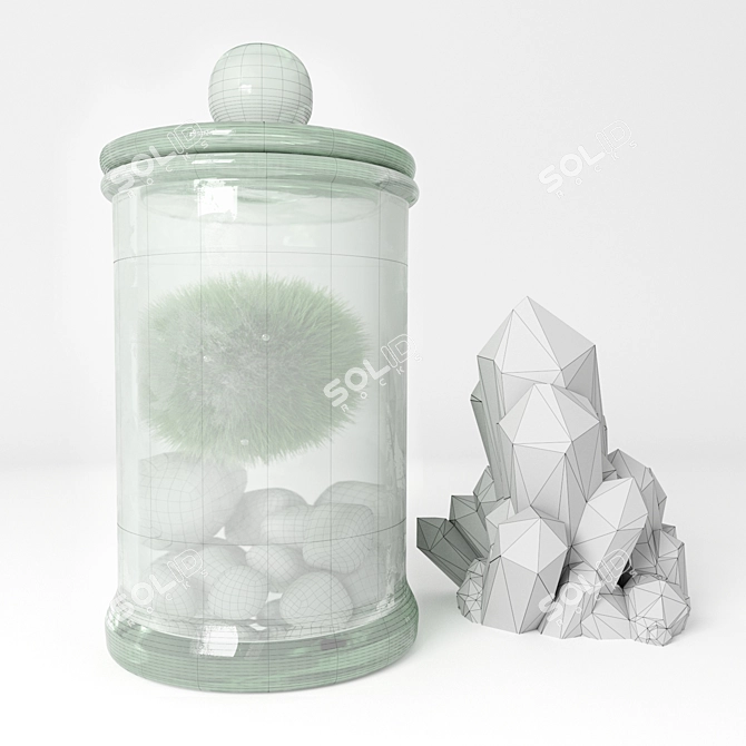 Marimo Crystal: Natural Beauty for Your Space 3D model image 5