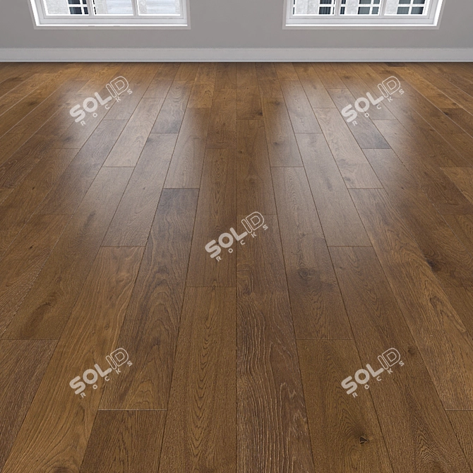  Oak Parquet: Herringbone, Linear, Chevron 3D model image 2