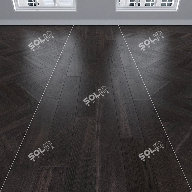 Parquet Oak: Herringbone, Linear & Chevron 3D model image 1