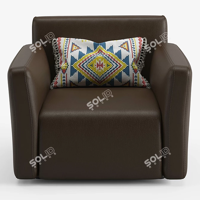  Cierre Imbottiti Flower Armchair: Italian Elegance and Comfort 3D model image 2