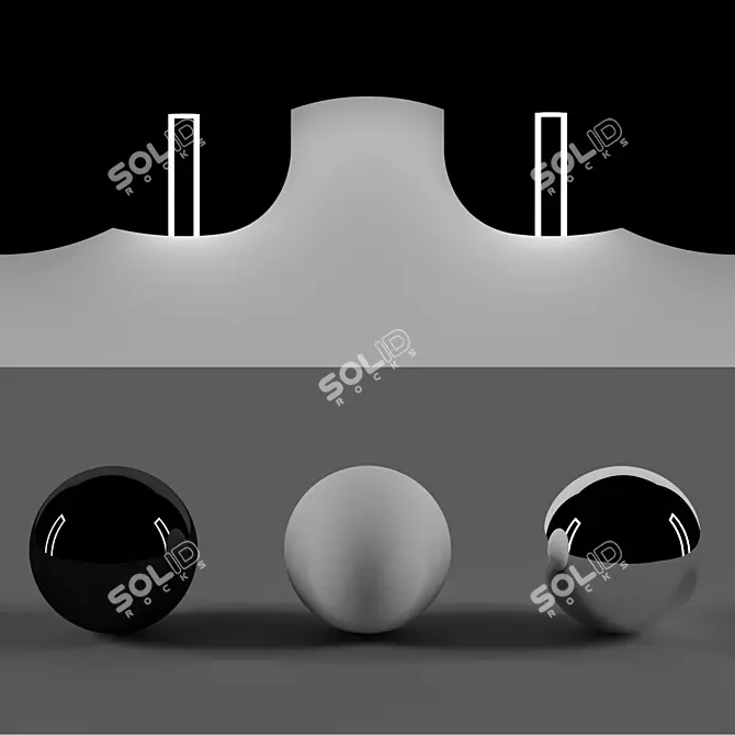 Black Centered Box Set 3D model image 1