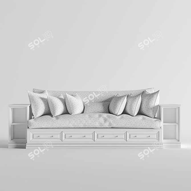 Versatile Soft Seating Set 3D model image 5