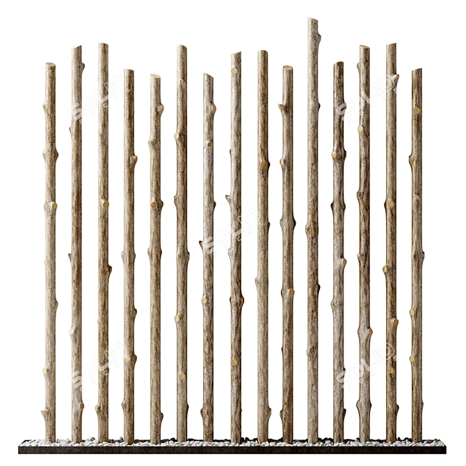 Decorative Branch Fundament - Thick Texture 3D model image 2