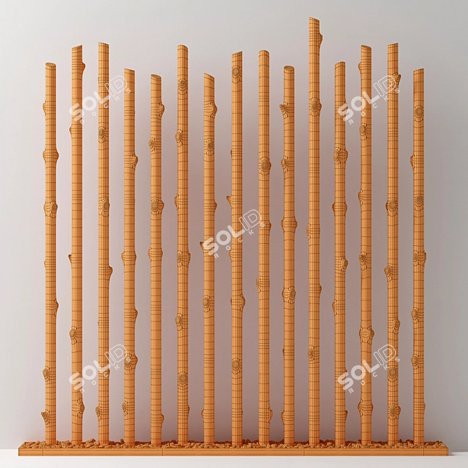 Decorative Branch Fundament - Thick Texture 3D model image 5