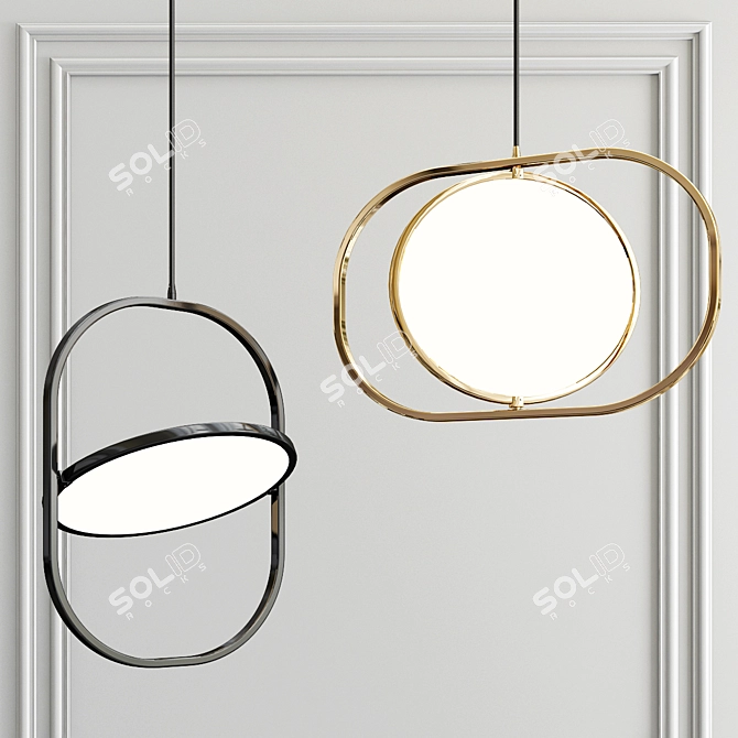 Elegant Pendant Light Collection 3D model image 3