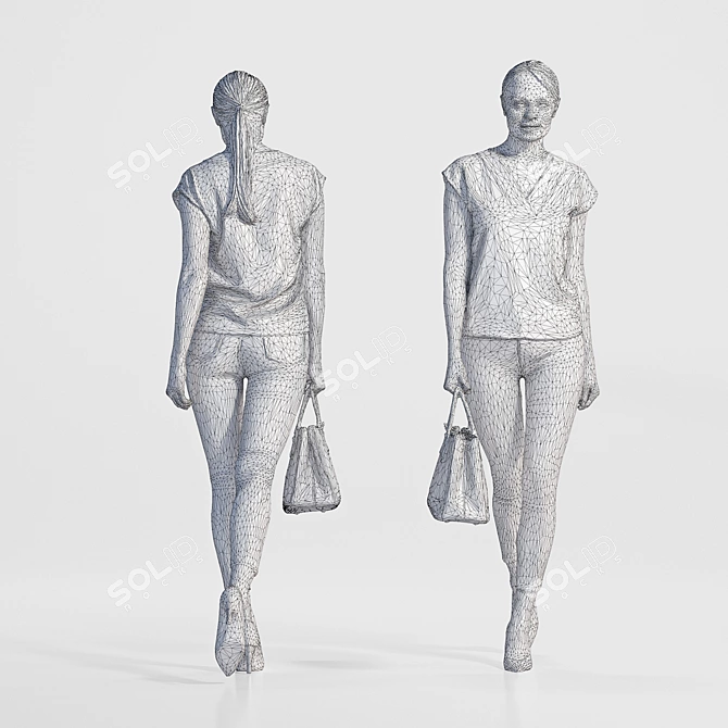 Elegantly Detailed Elena 3D Character 3D model image 4